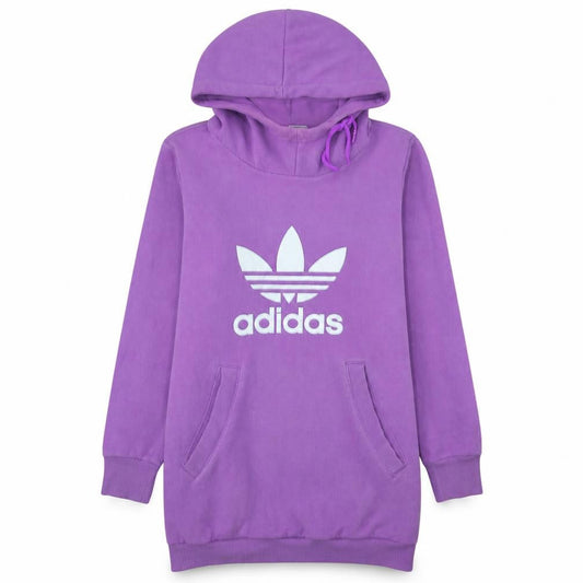 Adidas Womens Purple Pullover Hoodie Sweatshirt Size M Relaxed Fit