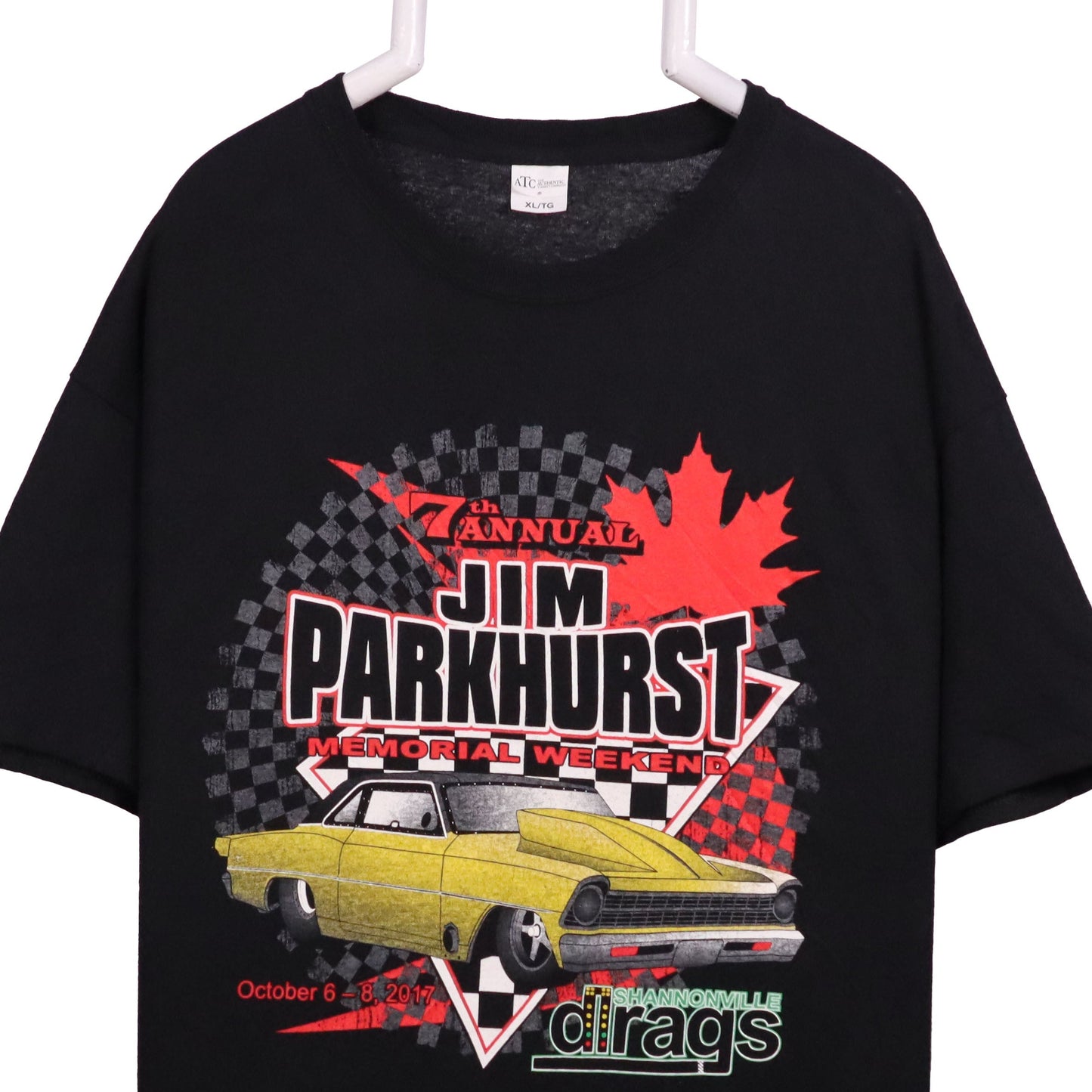 The Authentic T-Shirt Company Men’s Black XL Jim Parkhurst Racing Graphic Tee