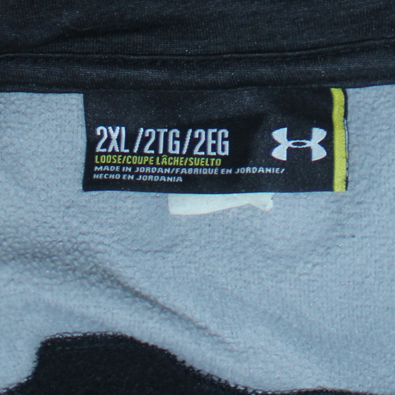 Under Armour Mens Grey & Navy 1/4 Zip Pullover Sweatshirt 2XL