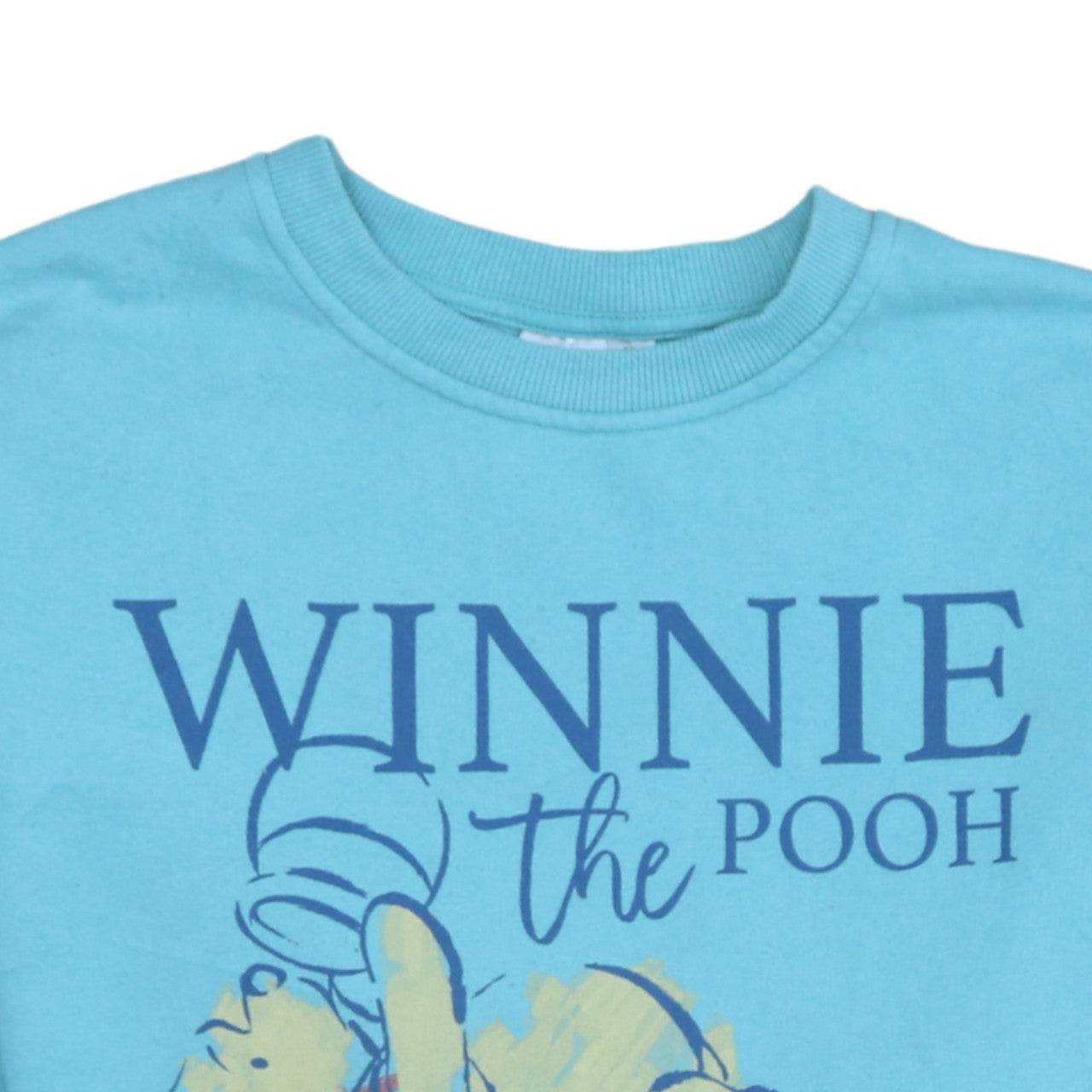 Disney Women Blue Winnie the Pooh Pullover Sweatshirt Size M 12/14