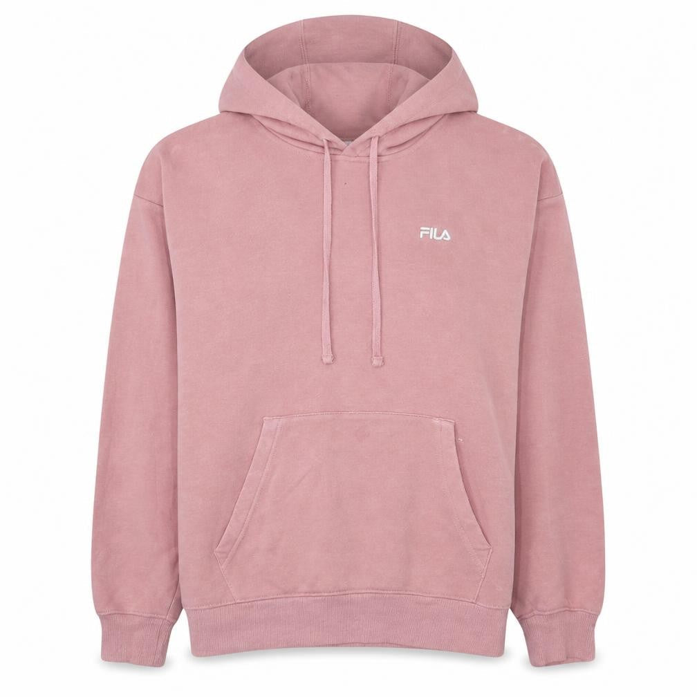 Fila Women’s Pink Pullover Hoodie L Cotton Blend Casual Sweatshirt