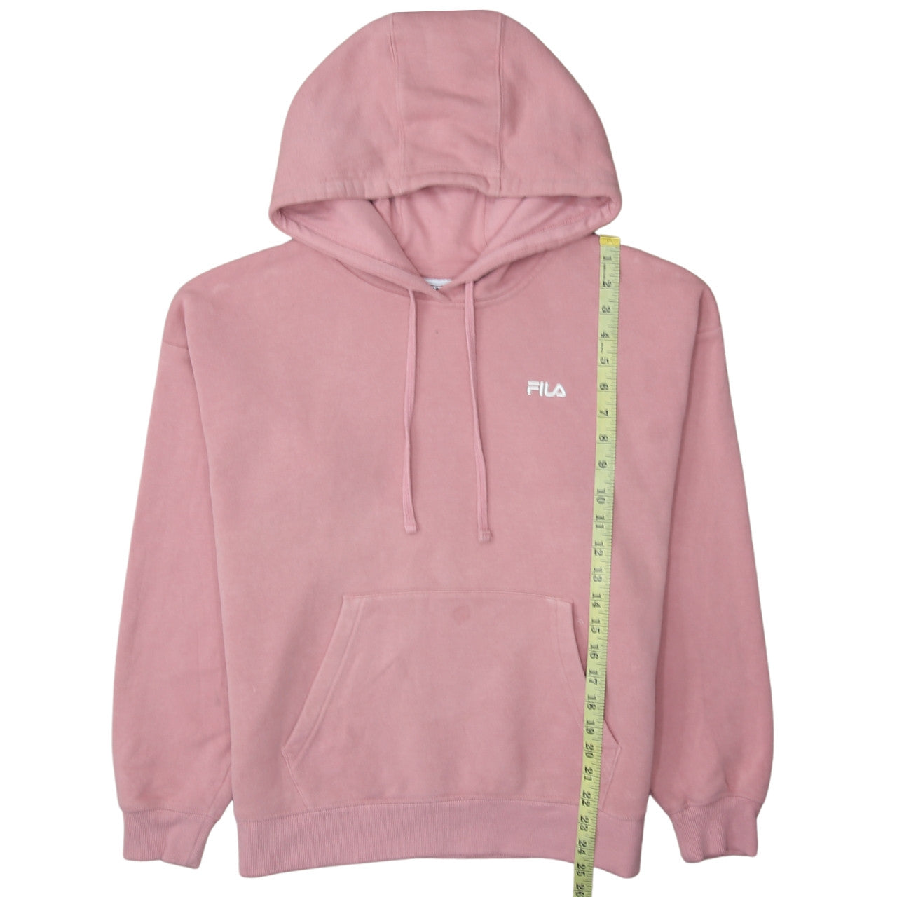 Fila Women’s Pink Pullover Hoodie L Cotton Blend Casual Sweatshirt