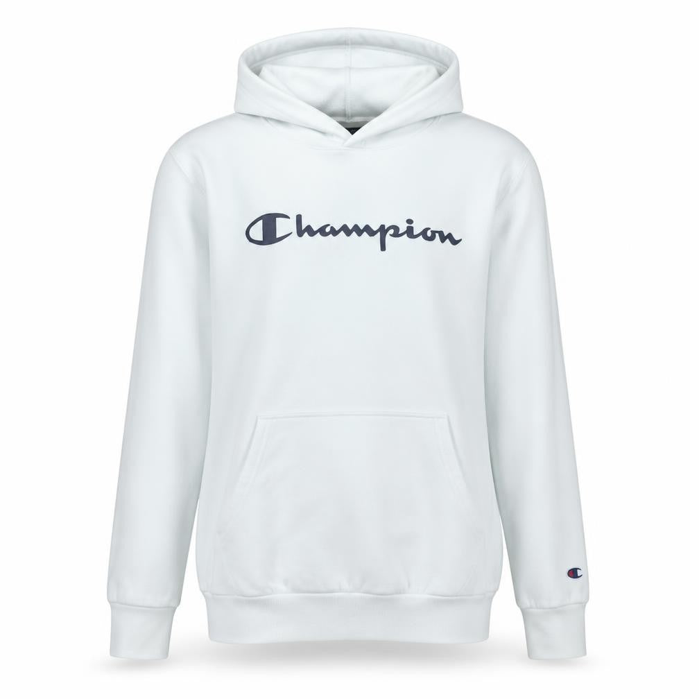 Champion Boys White Pullover Hoodie Size 13-14 Years Cotton Blend