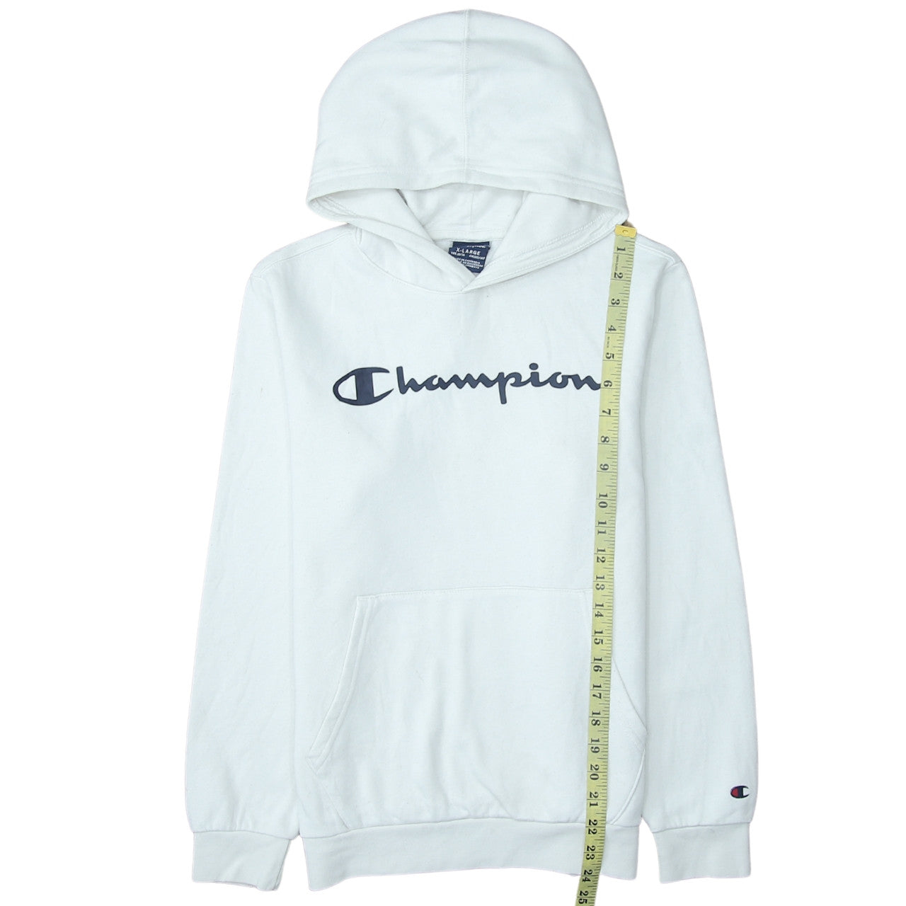 Champion Boys White Pullover Hoodie Size 13-14 Years Cotton Blend