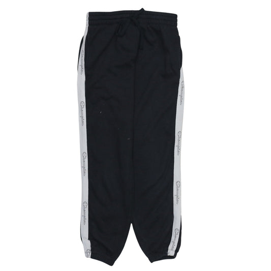 Champion Mens Black Small Logo Tape Fleece Sweatpants