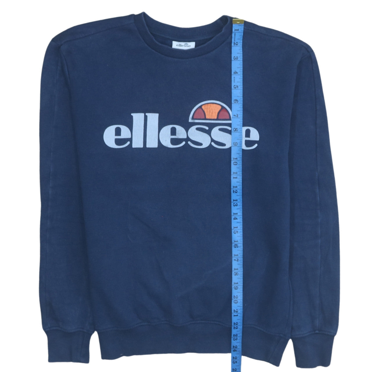 Ellesse Women's Navy Blue Logo Pullover Sweatshirt UK 8