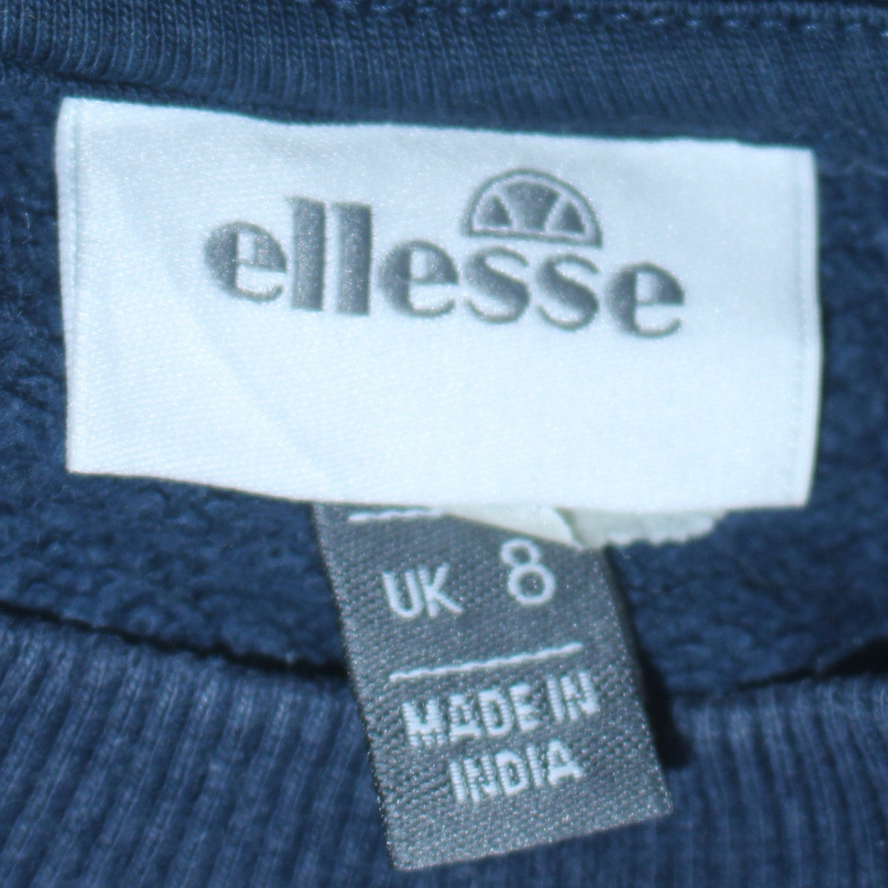Ellesse Women's Navy Blue Logo Pullover Sweatshirt UK 8