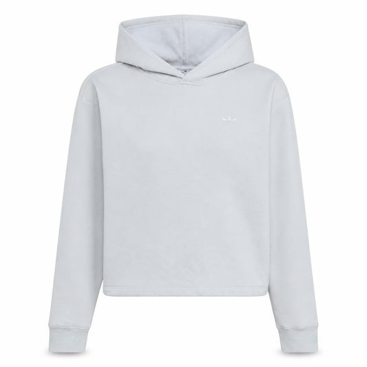 Adidas Women White Pullover Hoodie XS Cotton Logo Sweatshirt