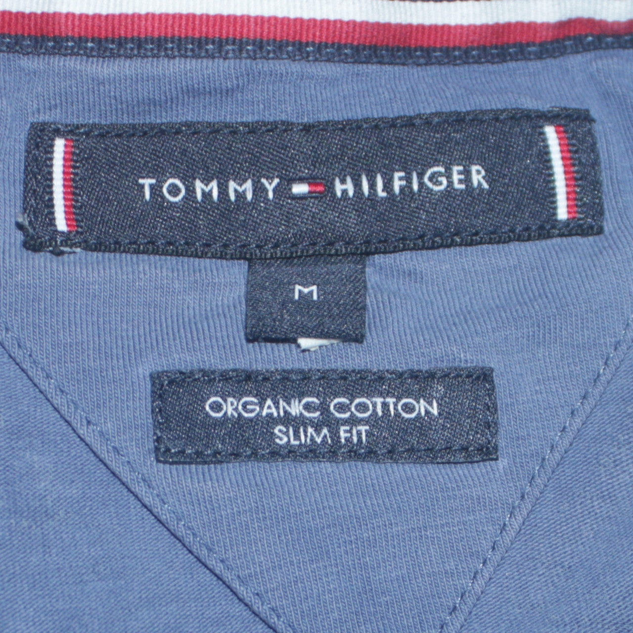 Tommy Hilfiger Men's Blue Slim Fit Organic Cotton T-Shirt M