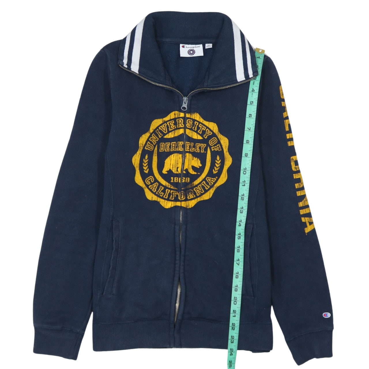 Champion Men's Blue Full Zip University Sweatshirt M