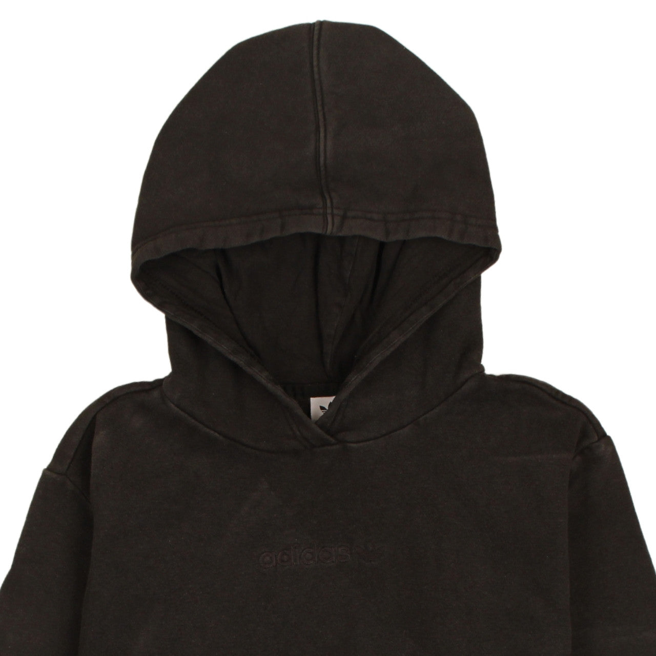 Adidas Womens Black Pullover Hoodie UK 8 Relaxed Fit Cotton Blend