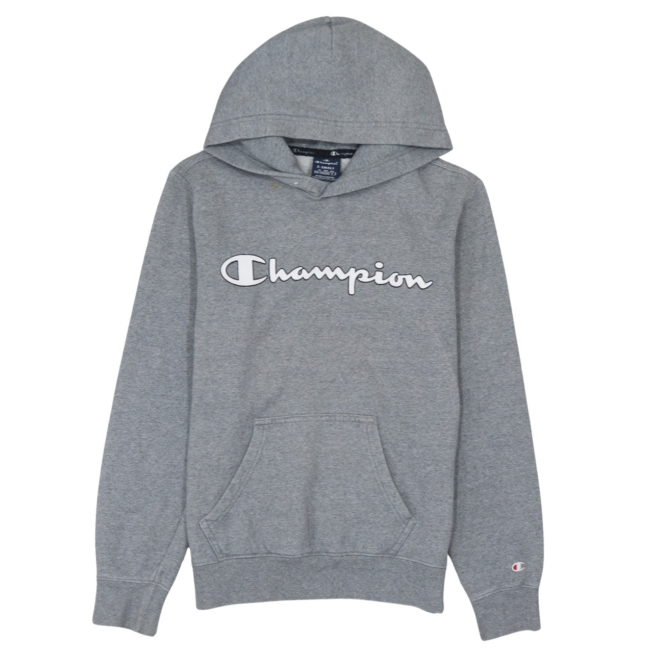 Champion Womens Grey XS Pullover Hoodie with Logo