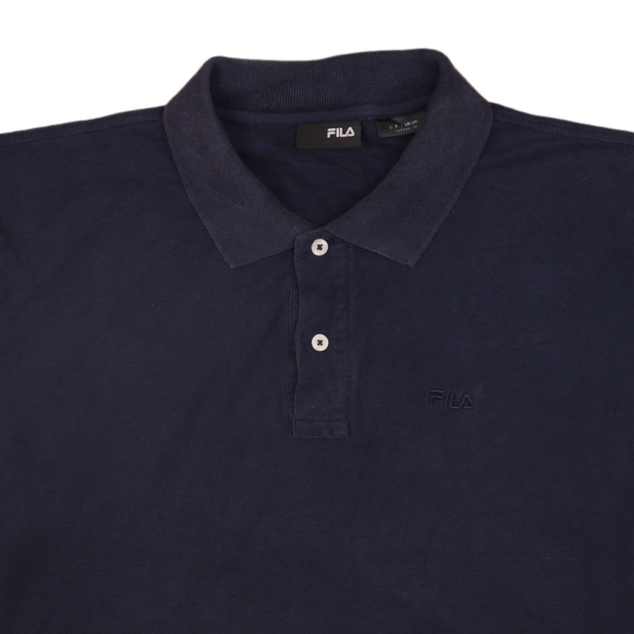 FILA Men's Blue Cotton Short Sleeve Polo Shirt Size M
