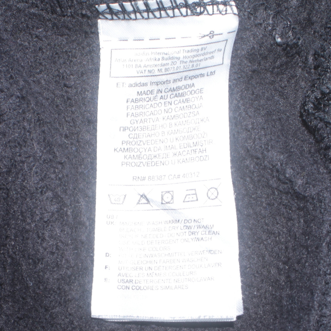Adidas Boys Black Hoodie 13-14 Years Pullover Sportswear Sweatshirt
