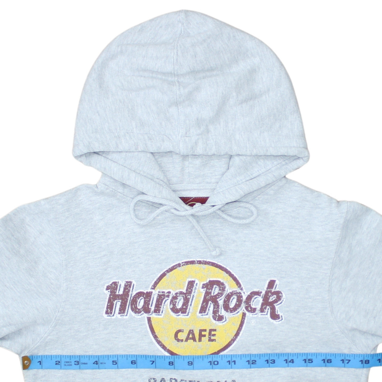 Hard Rock Cafe Barcelona Women's Grey Pullover Hoodie Small Cotton Blend