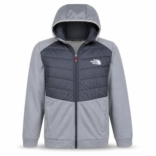 The North Face Boys Grey Hooded Full Zip Puffer Jacket 18-20 Years