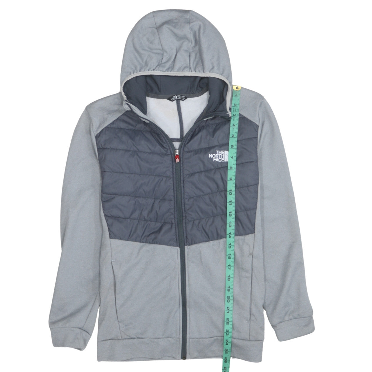 The North Face Boys Grey Hooded Full Zip Puffer Jacket 18-20 Years