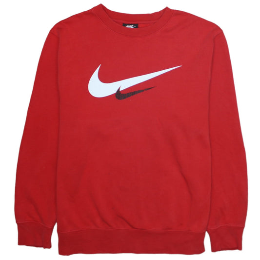 Nike Men's Red Crew Neck Pullover Sweatshirt Size S