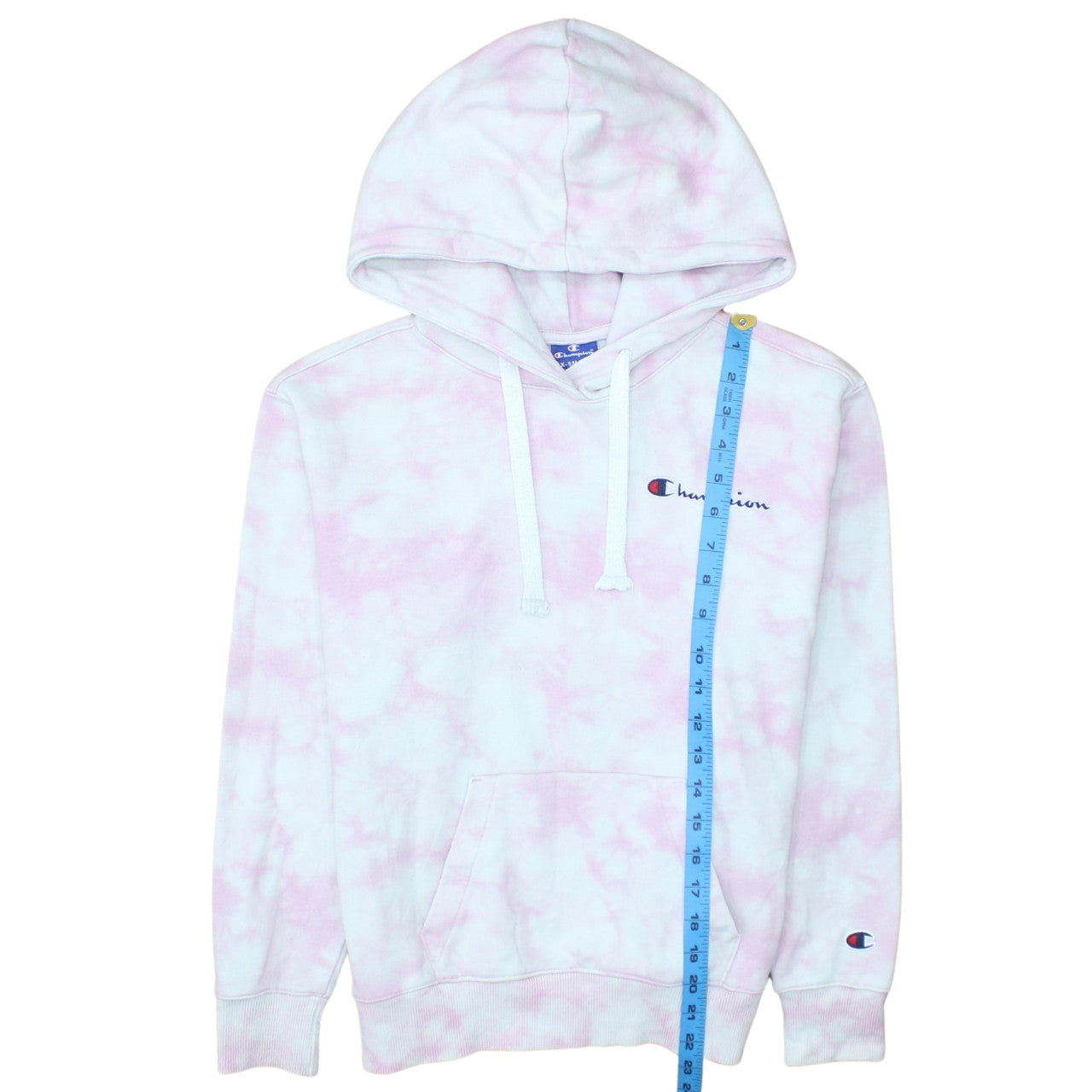 Champion Womens XS Pink Tie Dye Pullover Hoodie Sweatshirt