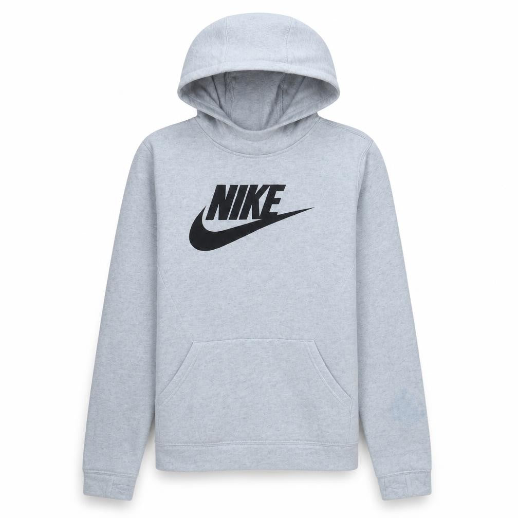 Nike Boys Grey Pullover Hoodie XL 13-15 Years Cotton Blend Logo Sweatshirt