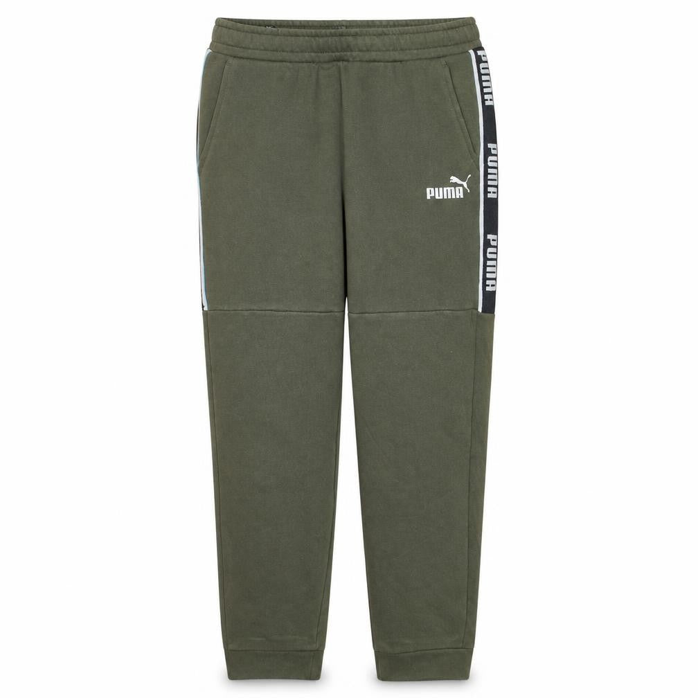 Puma Men’s Green Jogger Sweatpants M Fleece Tapered Fit