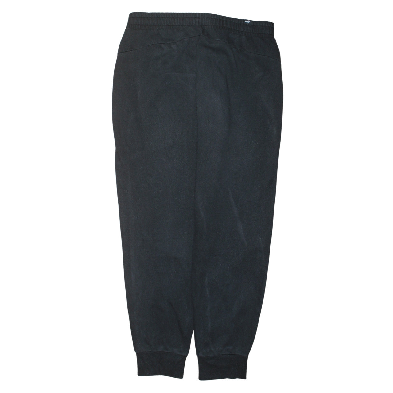 Puma Men’s Black Fleece Joggers L Regular Fit Elastic Waist