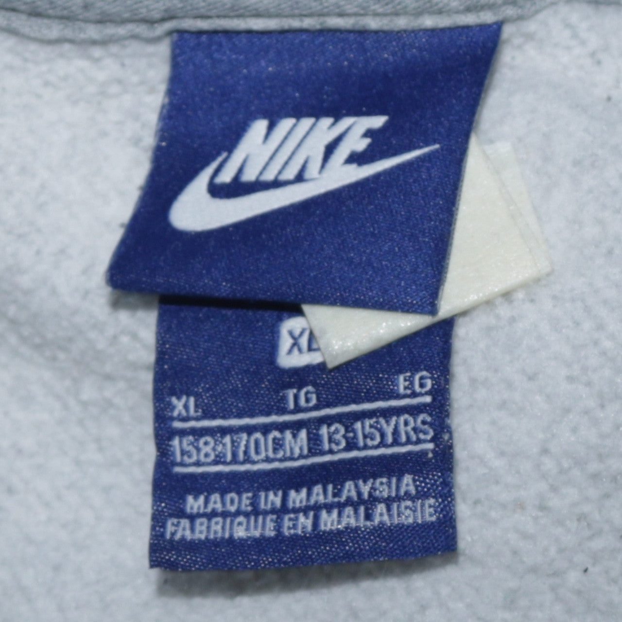 Nike Boys Grey Full Zip Hoodie XL 13-15 Years Fleece Sweatshirt