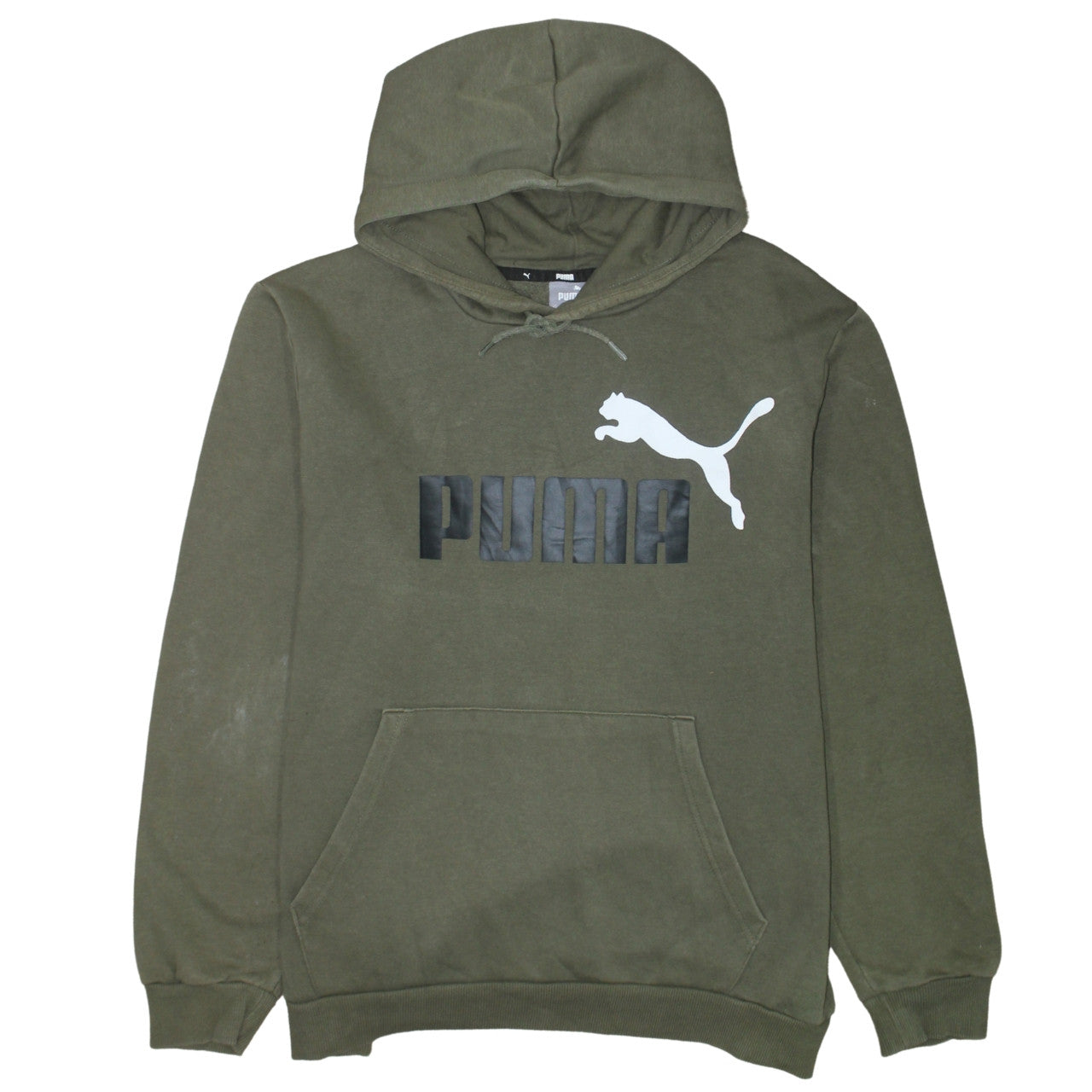 Puma Mens Green XL Pullover Hoodie Sweatshirt with Logo