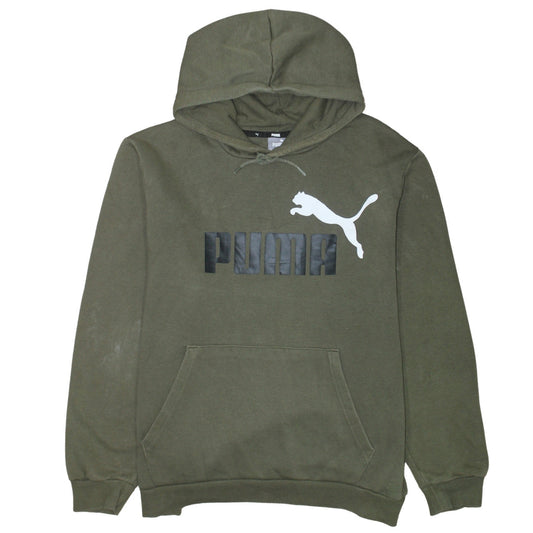Puma Mens Green XL Pullover Hoodie Sweatshirt with Logo