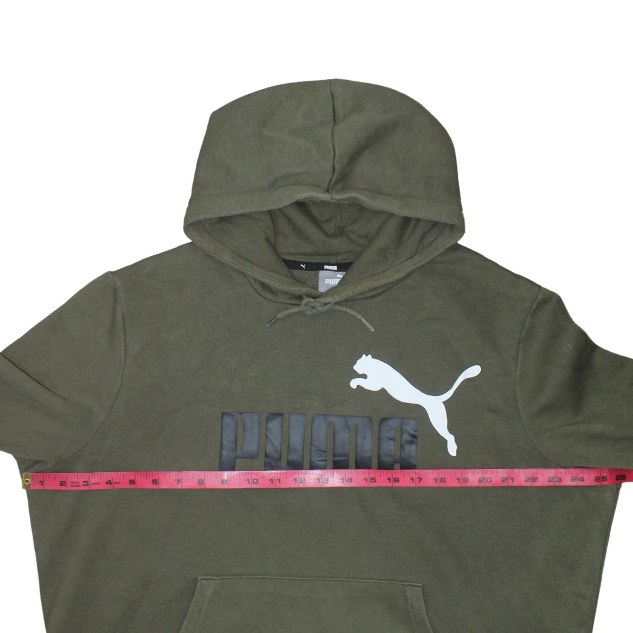 Puma Mens Green XL Pullover Hoodie Sweatshirt with Logo