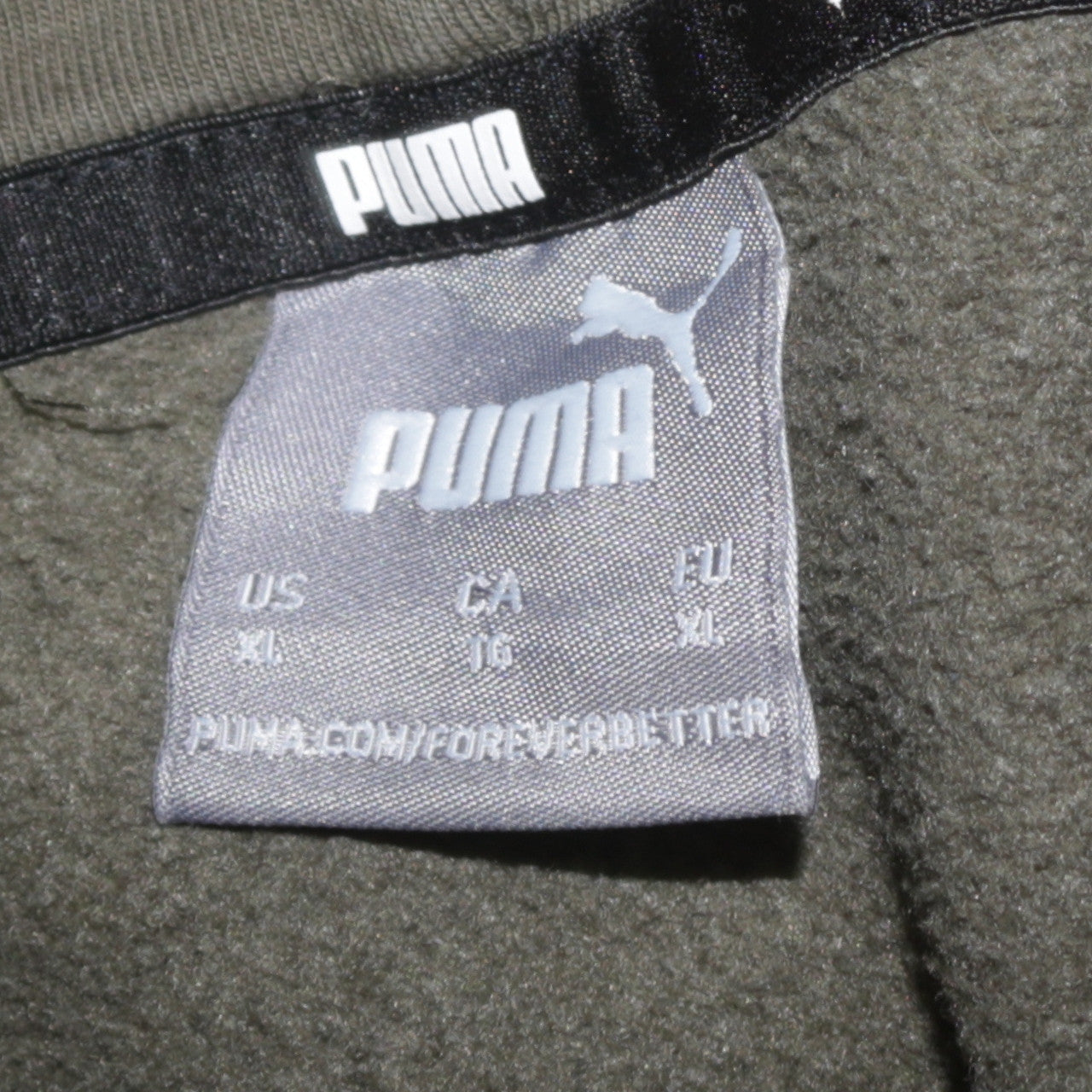 Puma Mens Green XL Pullover Hoodie Sweatshirt with Logo