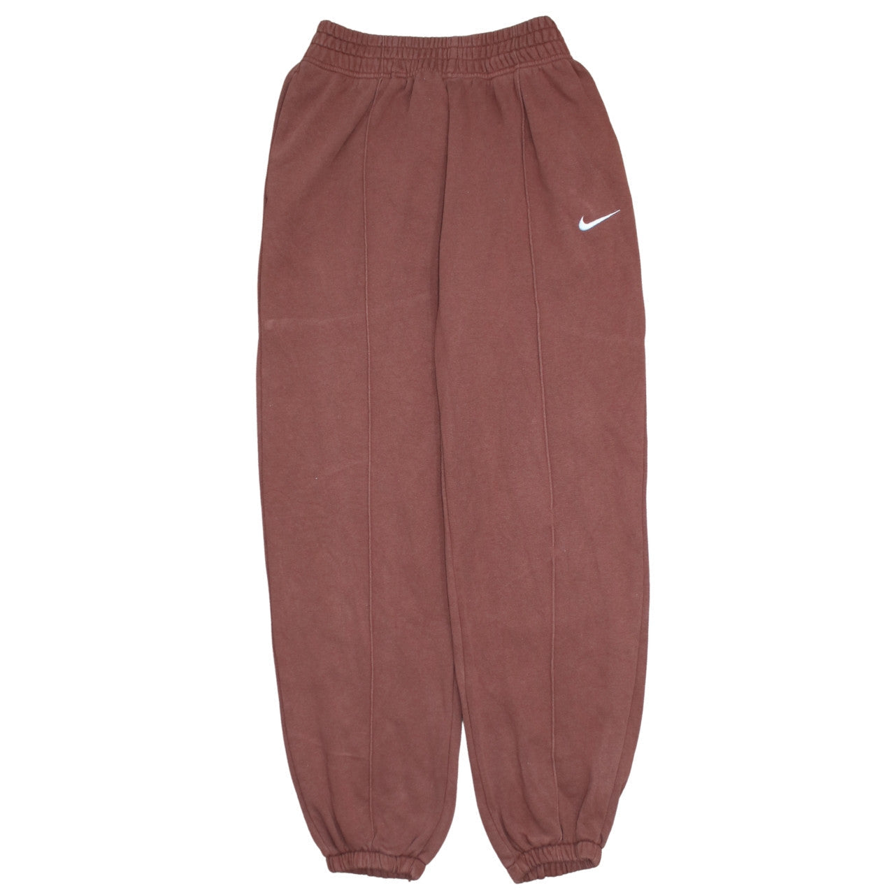 Nike Women Brown Jogger Sweatpants S Elastic Waist Cotton Blend