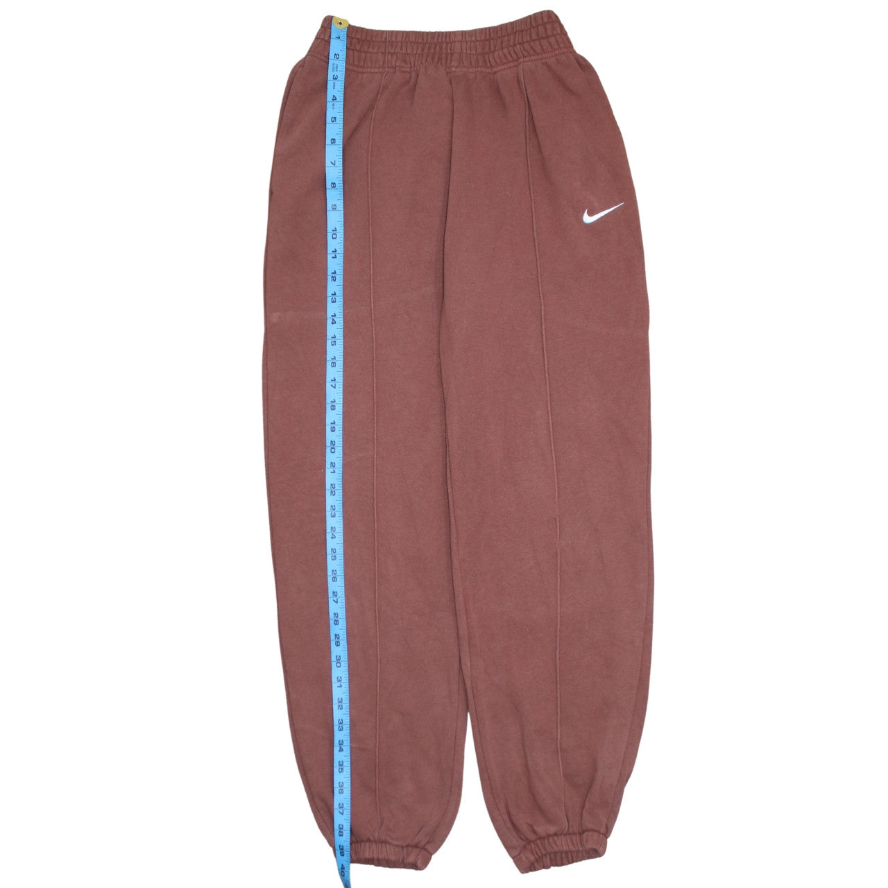 Nike Women Brown Jogger Sweatpants S Elastic Waist Cotton Blend