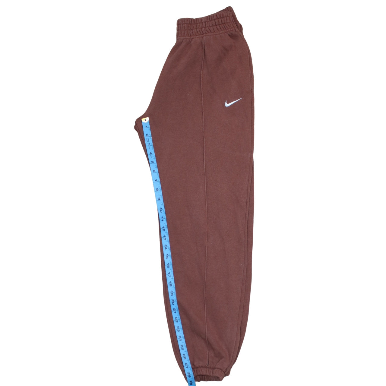 Nike Women Brown Jogger Sweatpants S Elastic Waist Cotton Blend