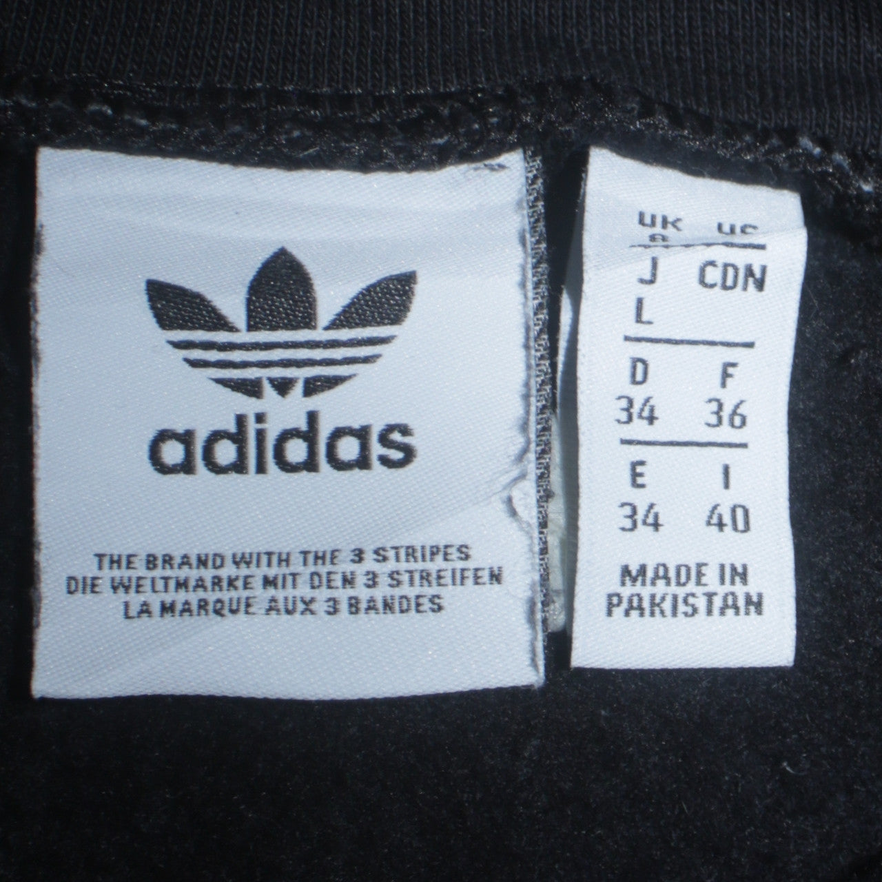 Adidas Women Black 1/4 Zip Sweatshirt Size 12 Logo Trim Casual
