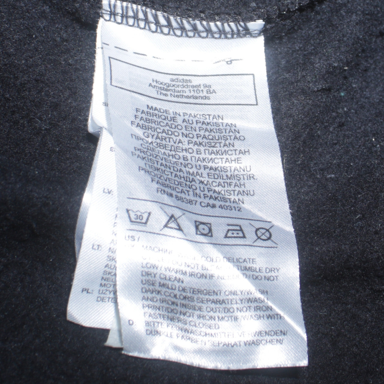 Adidas Women Black 1/4 Zip Sweatshirt Size 12 Logo Trim Casual