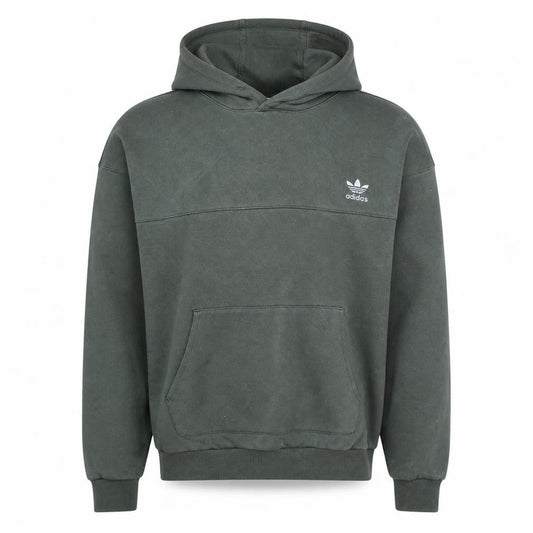 Adidas Men's Green Pullover Hoodie Size S Fleece Logo Sweatshirt