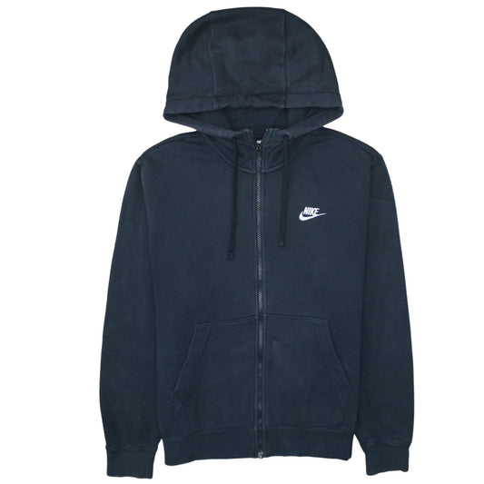 Nike Men's Black Full Zip Hoodie Small Regular Fit Fleece