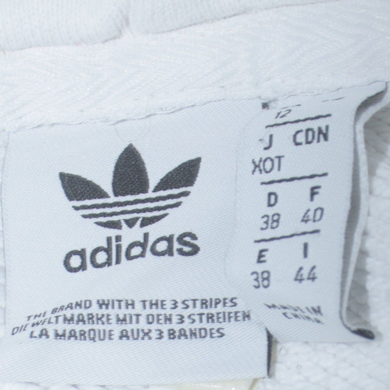 Adidas Womens White Pullover Hoodie Size 12 Relaxed Fit