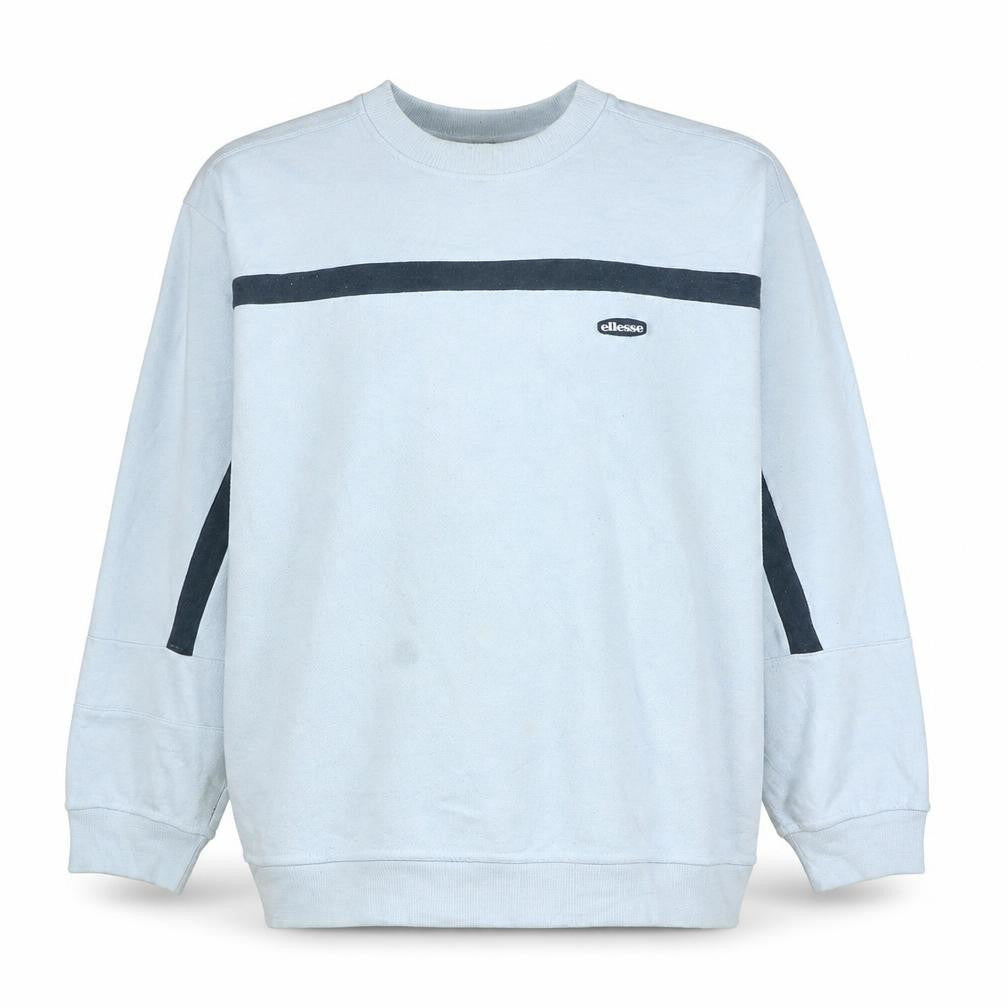 Ellesse Mens Blue XL Pullover Sweatshirt Crew Neck Vintage Sportswear