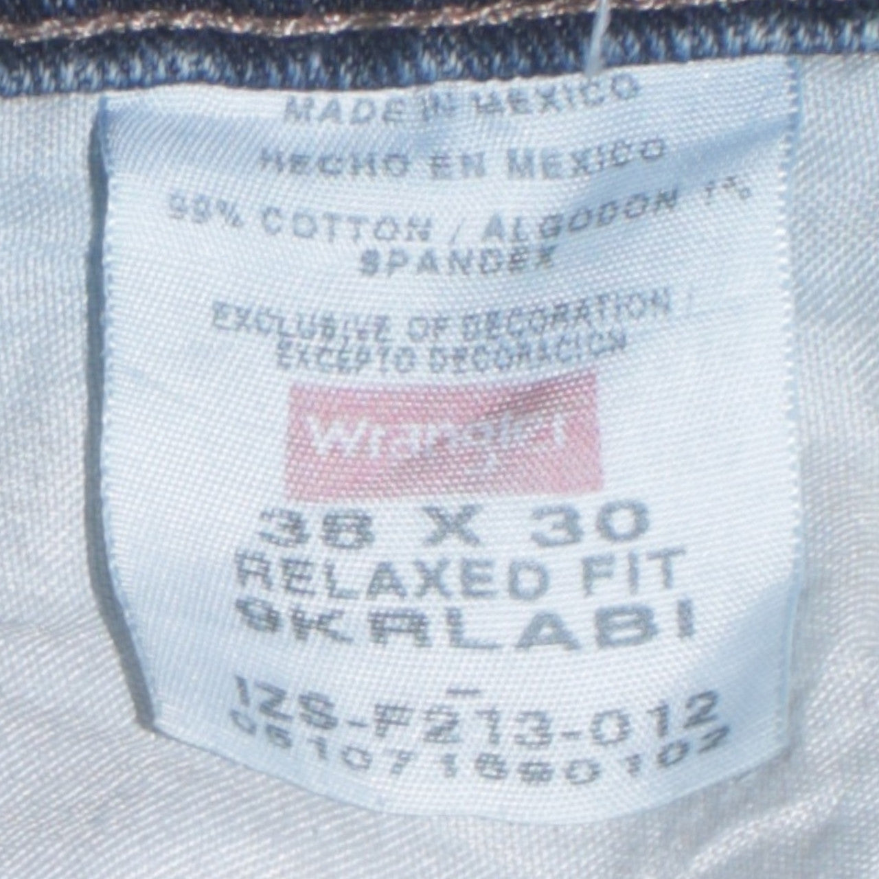 Wrangler Men's Blue Relaxed Fit Straight Leg Denim Jeans 36x30