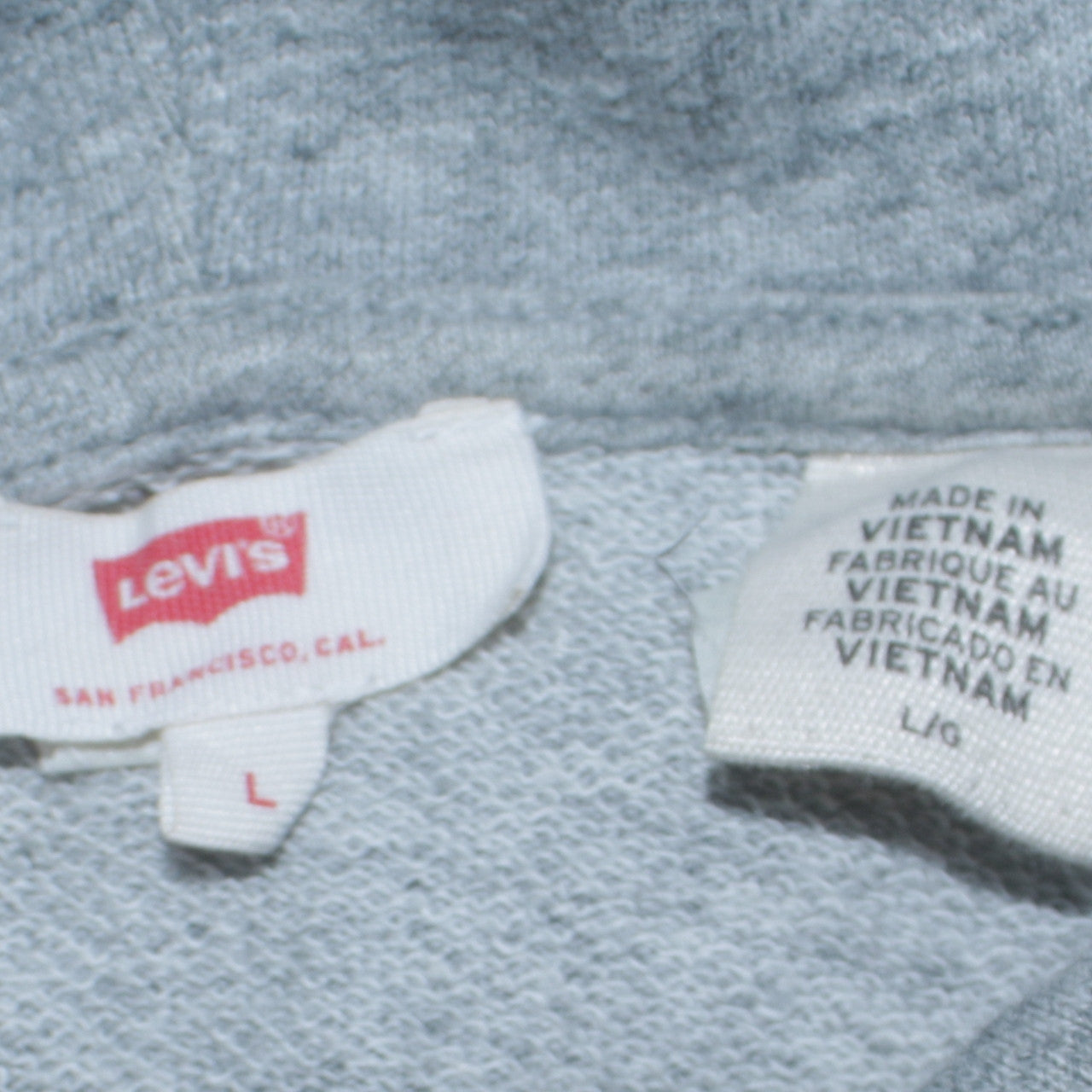 Levi's Mens Grey Pullover Hoodie L Logo Graphic Sweatshirt
