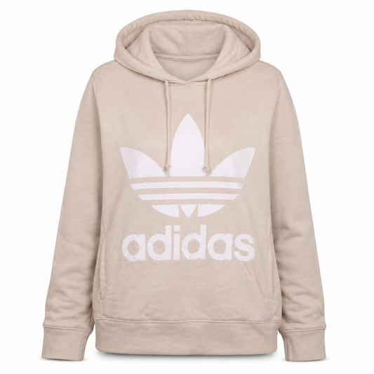 Adidas Womens Beige Hoodie Size 10 Pullover Hooded Sweatshirt