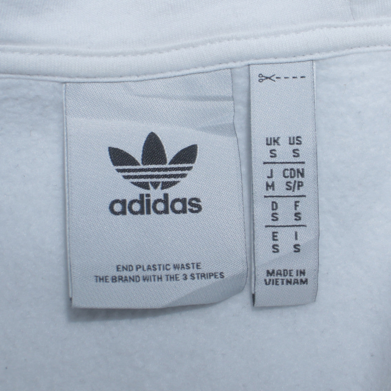 Adidas Men's White 1/2 Zip Hoodie Small Regular Fit Sportswear