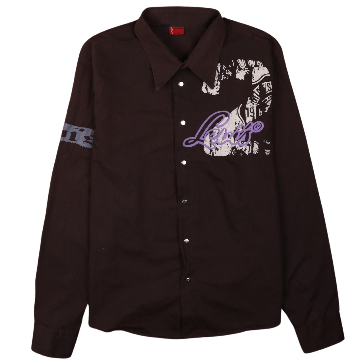 Levi's Men's Brown XL Graphic Long Sleeve Button-Up Shirt