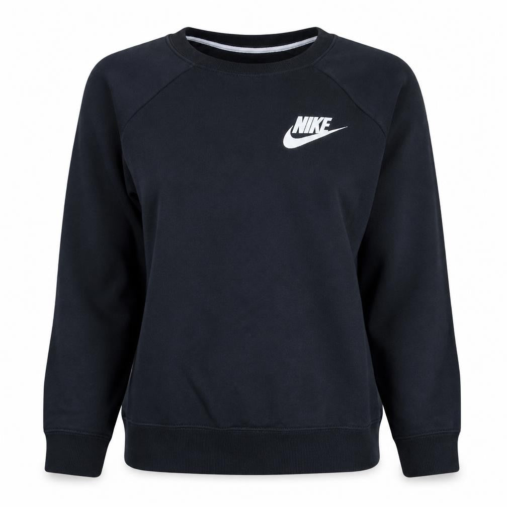 Nike Womens Black Small Pullover Crew Neck Sweatshirt