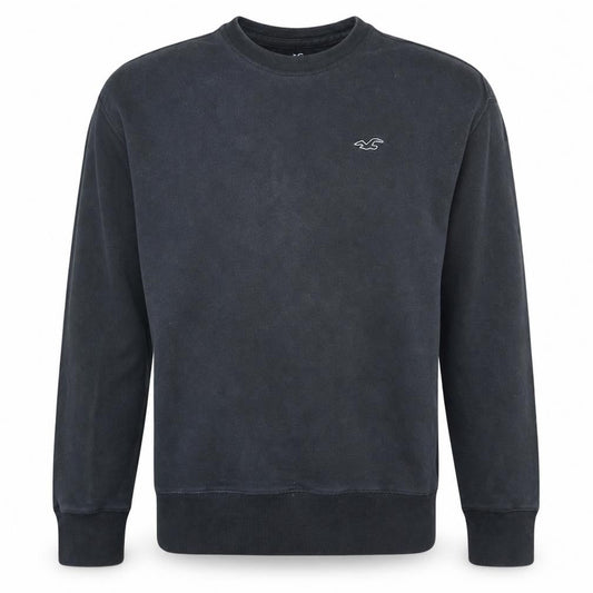 Hollister Men's Black Crew Neck Pullover Sweatshirt XS