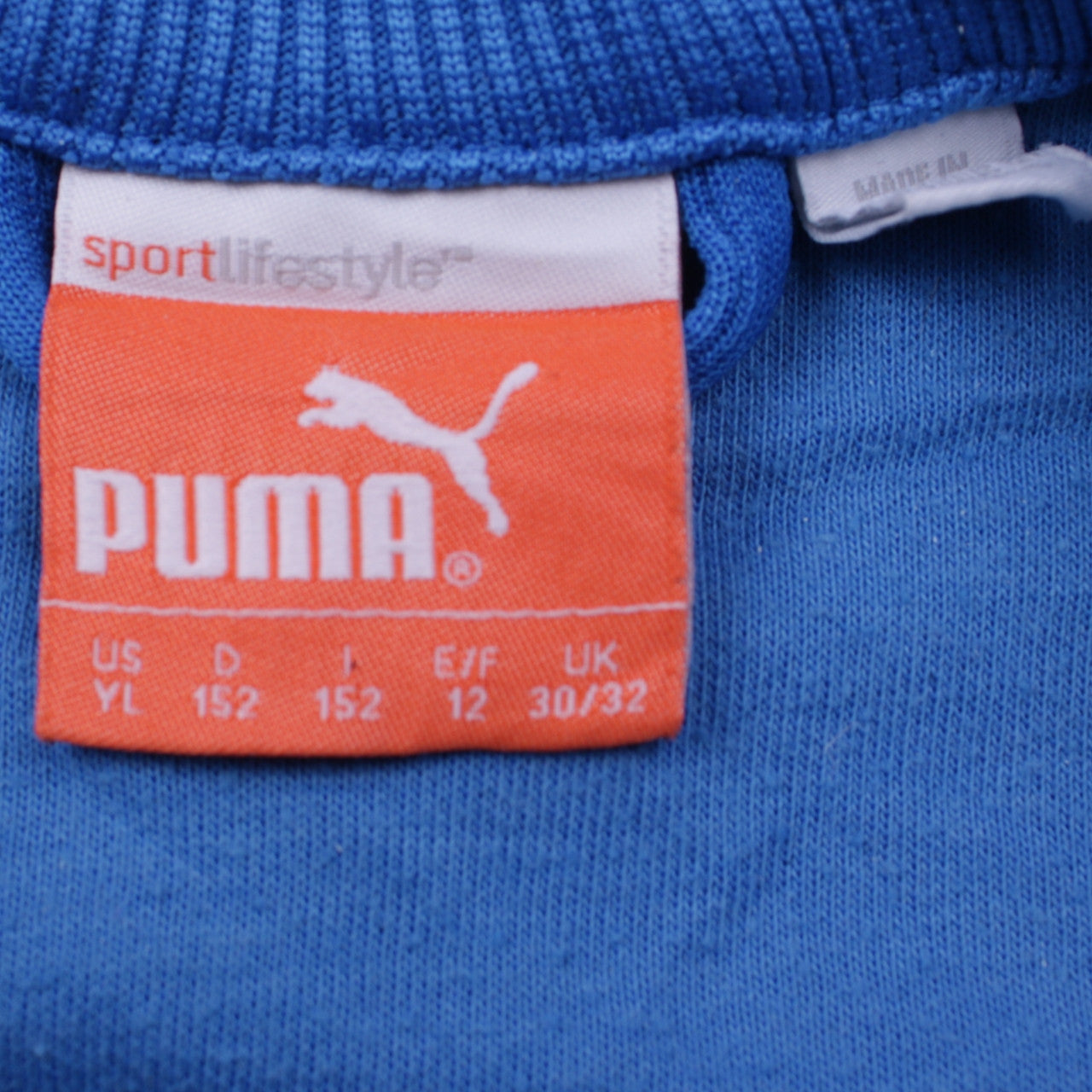 Puma Boys Blue Full Zip Soccer Hoodie Jacket Size 12 Athletic Style