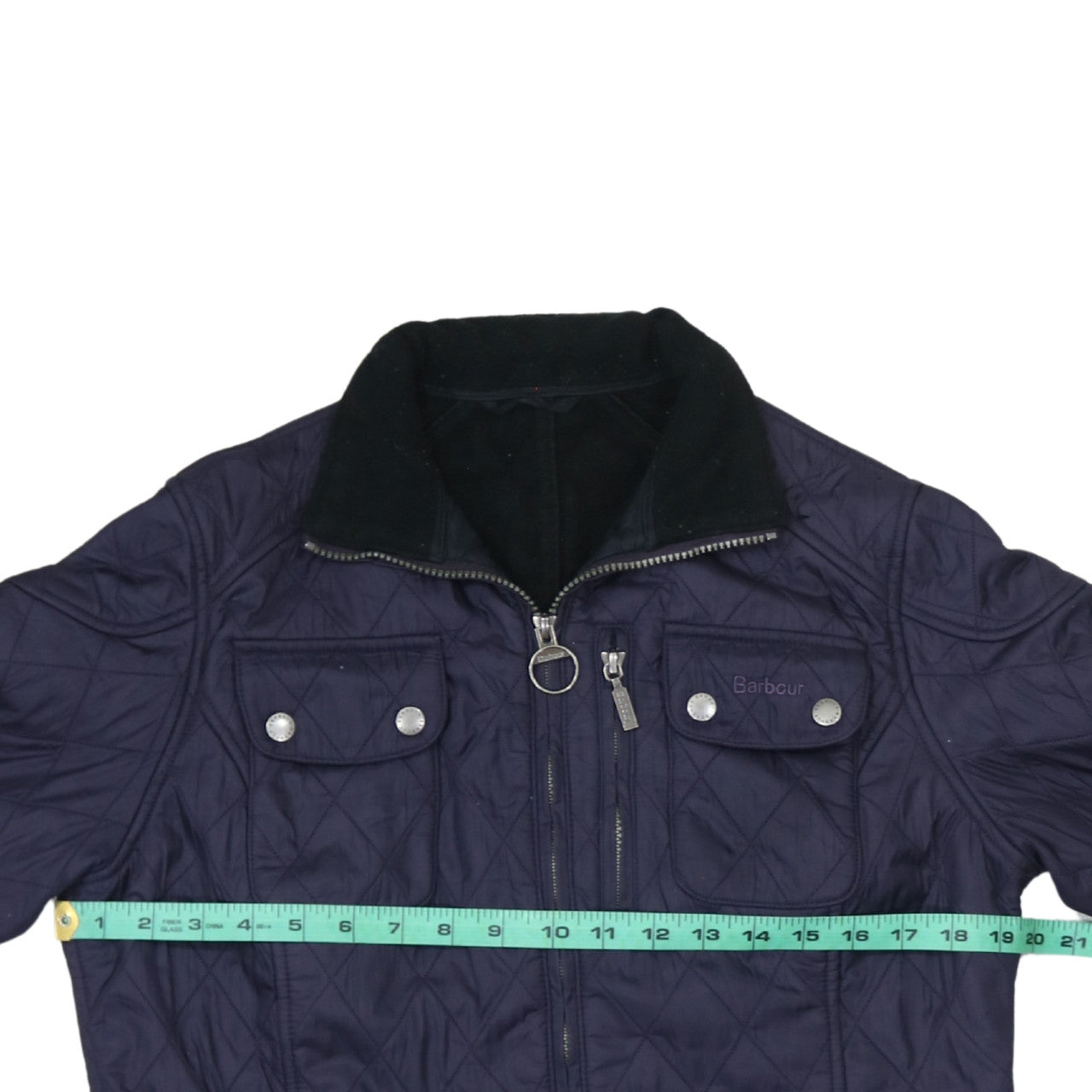 Barbour Women's Blue Quilted Mid-Length Jacket Size 12