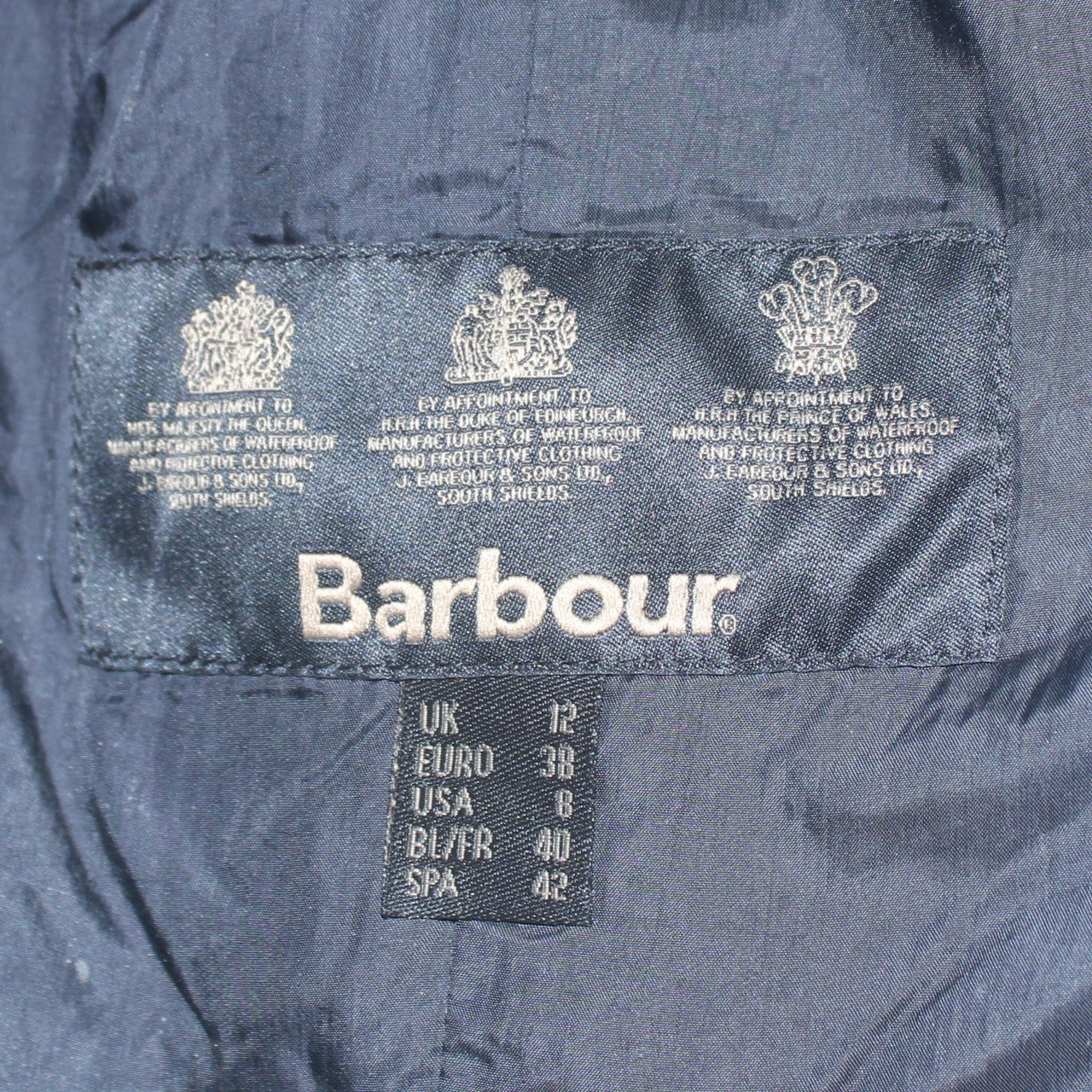 Barbour Women's Blue Quilted Mid-Length Jacket Size 12